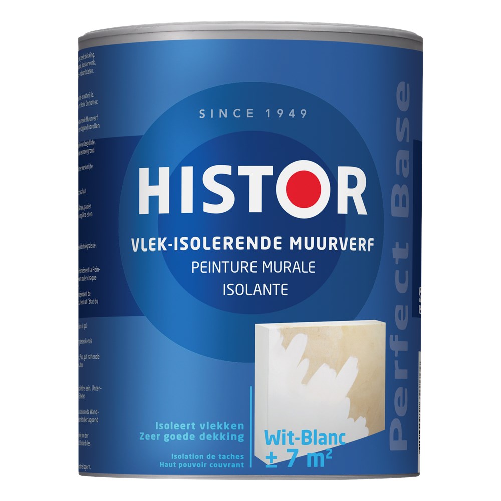 Histor PB vlek isolerende muurverf wit 1 liter (1)