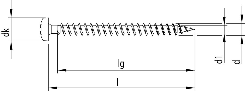 Afbeelding voor Spaanplaatschroef HFP 4,5 x 50, RK, PZD, voldraad, vz blauw, 200 stk HECO-FIX-plus