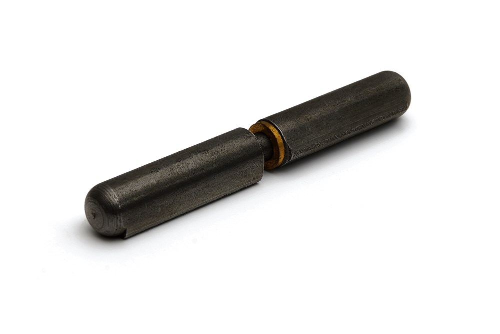 Aanlaspaumelle ronde top vaste stalen stift, blank