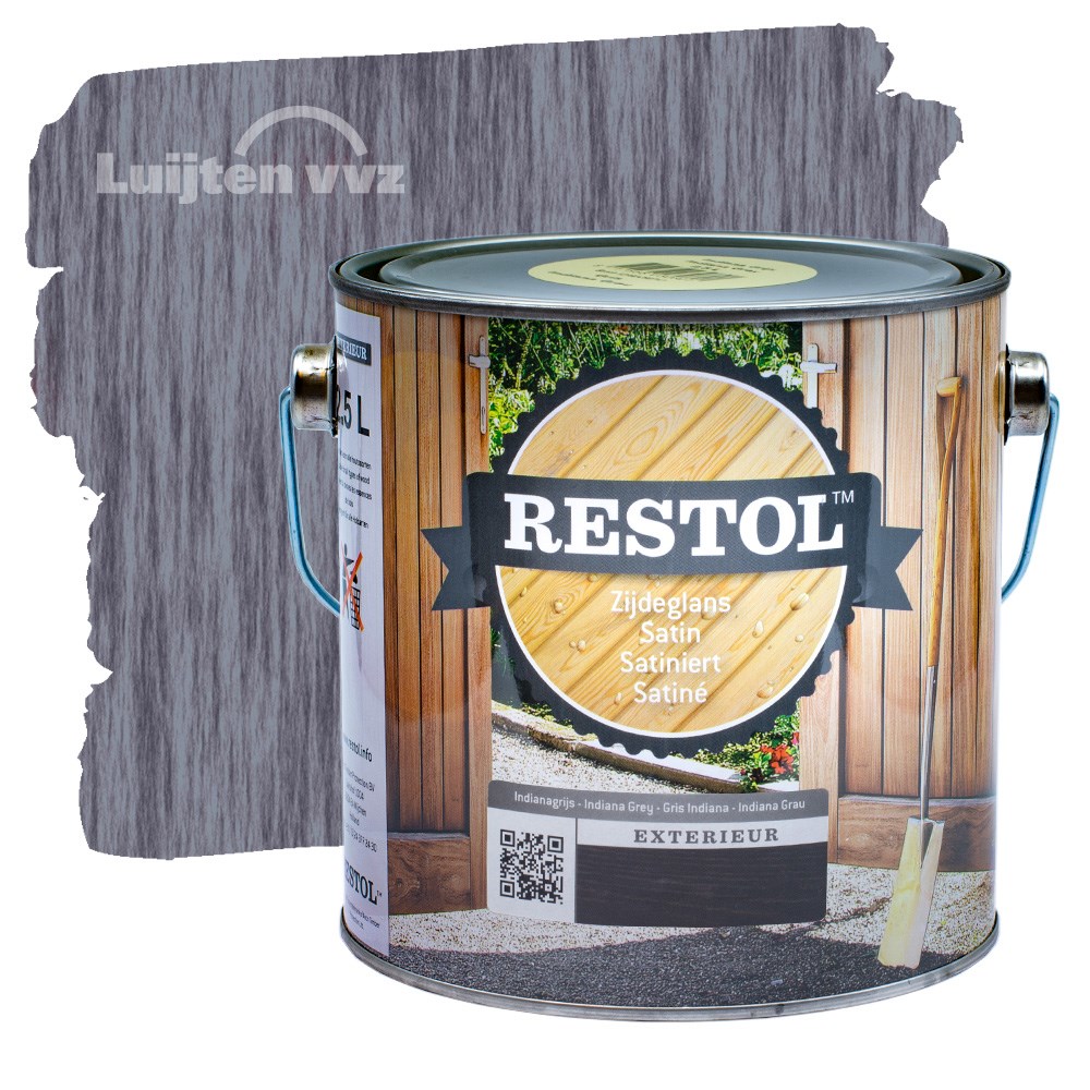 Restol Houtolie Zijdeglans Indiana Grijs (2)