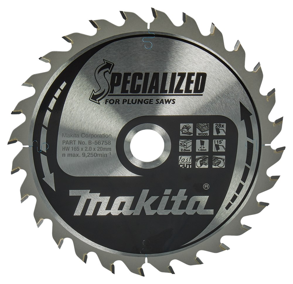 MAKITA INVALCIRKELZAAGBLAD HOUT B-56758