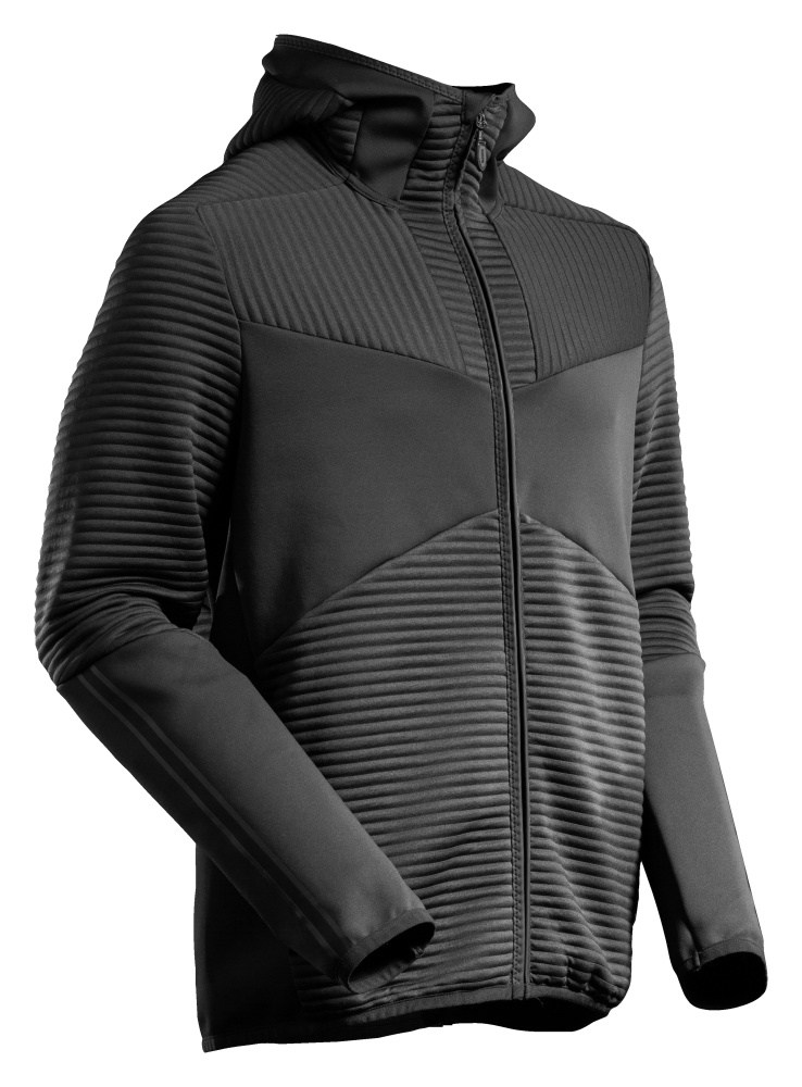 Mascot Fleece Capuchontrui Met Rits Zwart (1)