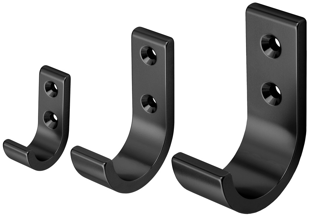 handdoekhaak aluminium mat zwart hermeta-3 handdoekhaak aluminium mat zwart hermeta-3