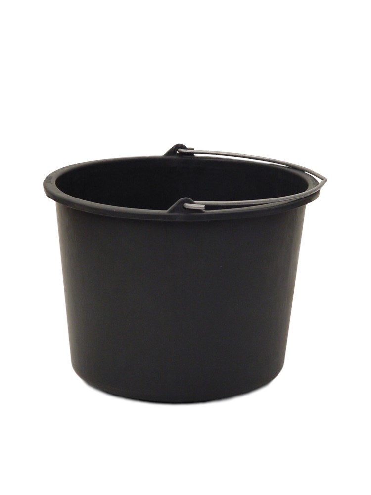 Gripline-O 12 L bucket black, knobhandle, c-scale