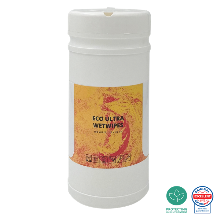 Oranje scrub wetwipes nieuw