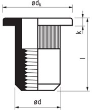 Blindklinkmoer MASTERGRIP staal (verzinkt) open type/cilinderkop Blindklinkmoer MASTERGRIP staal (verzinkt) open type/cilinderkop