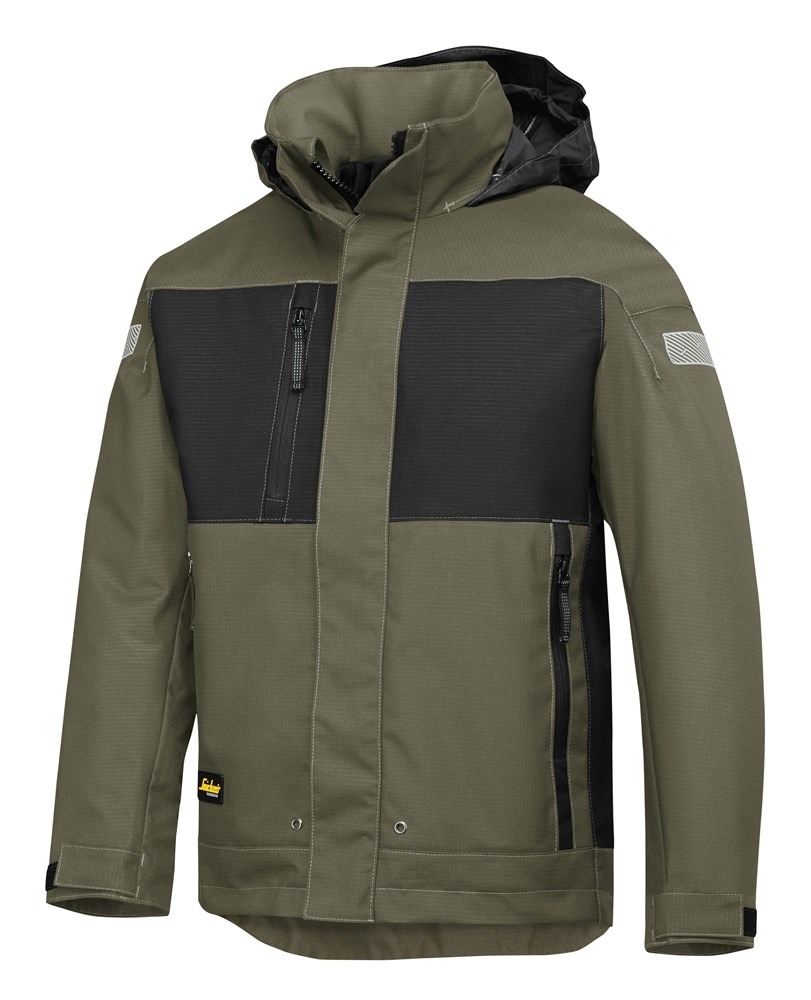 Rechtdoor genoeg jam Snickers waterproof winter jacket 1178 groen/zwart 3204 mtXS | Polvo bv