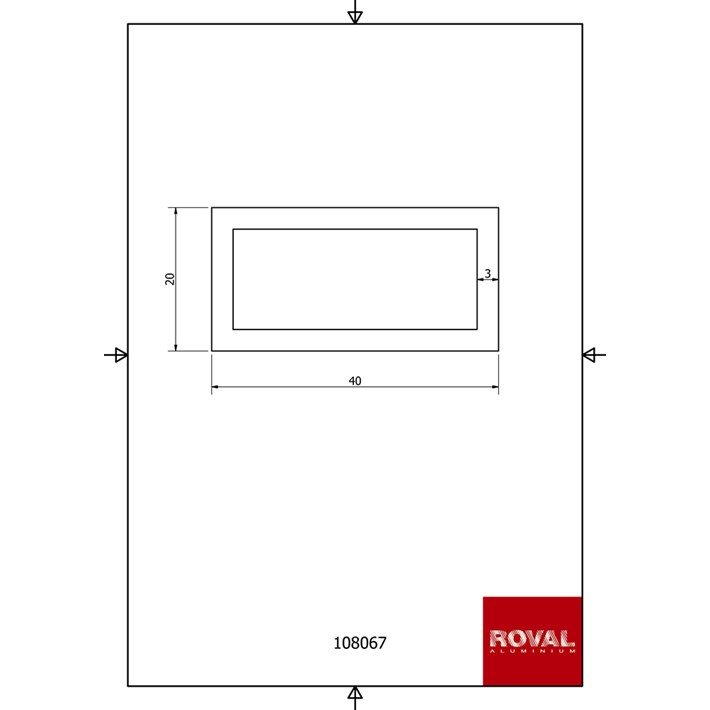 Afbeelding Roval Aluminium kokerprofiel