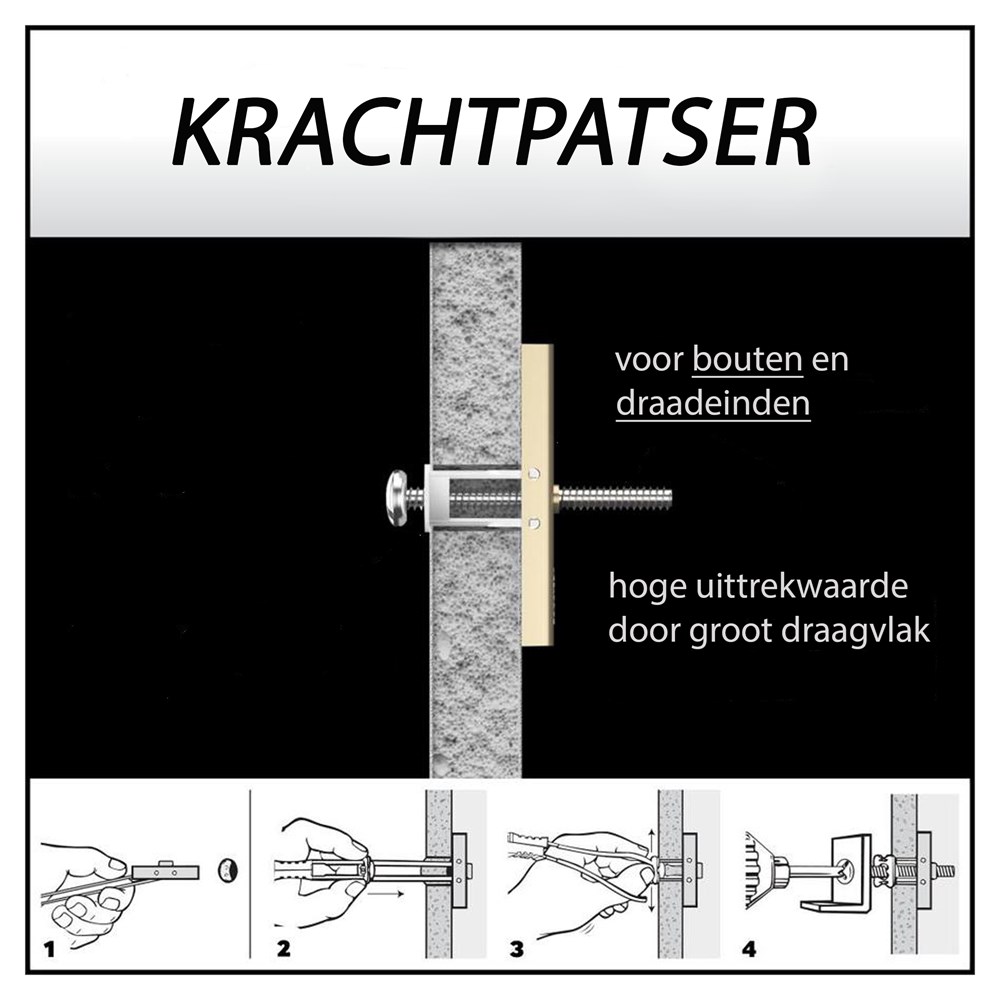 Afbeelding voor Toggler Hollewandanker M6 + bout doos 6st plaatdikte 10-92mm