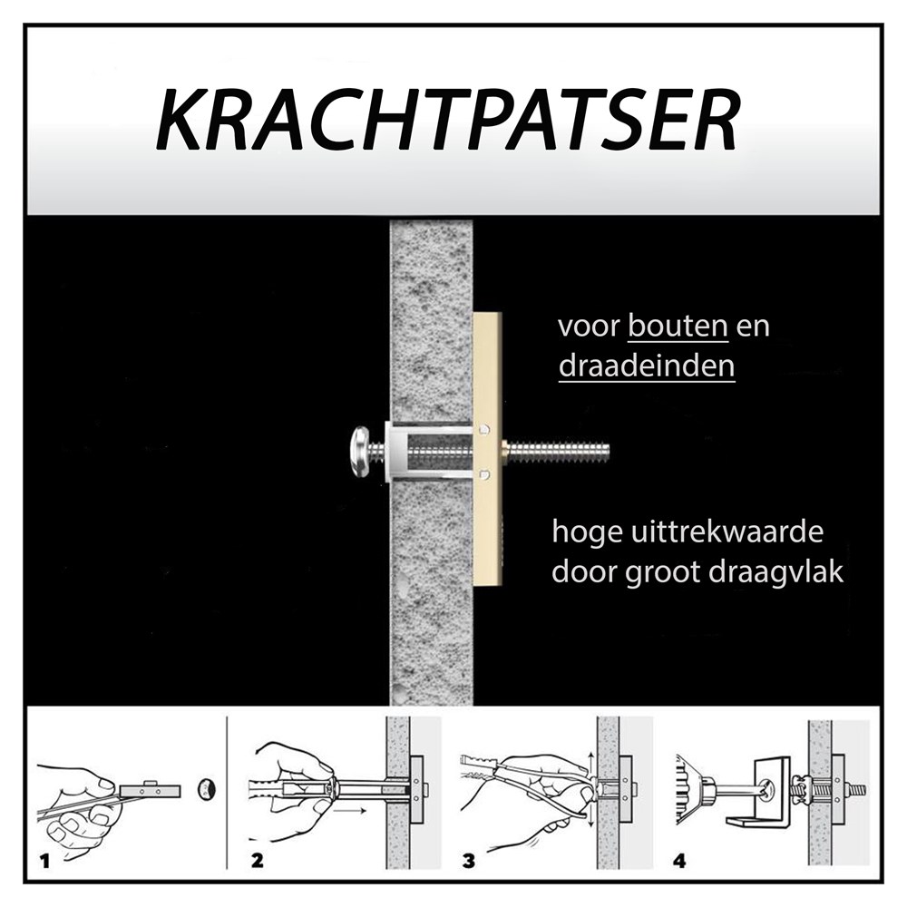 hollewandanker metaal/nylon toggler-3 hollewandanker metaal/nylon toggler-3