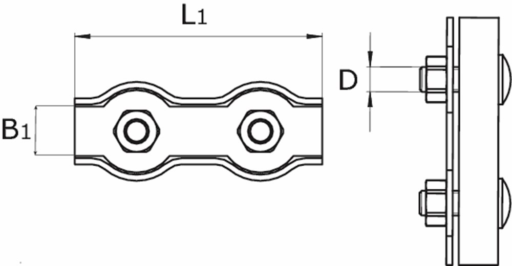 Afbeelding voor Staaldraadklem duplex