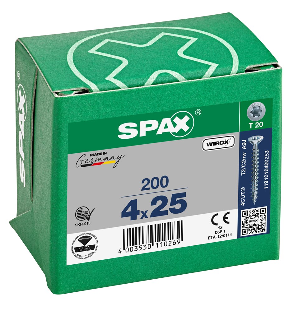spaanplaatschroef wirox spax-4 spaanplaatschroef wirox spax-4