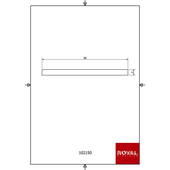 Afbeelding Roval Aluminium platstaf