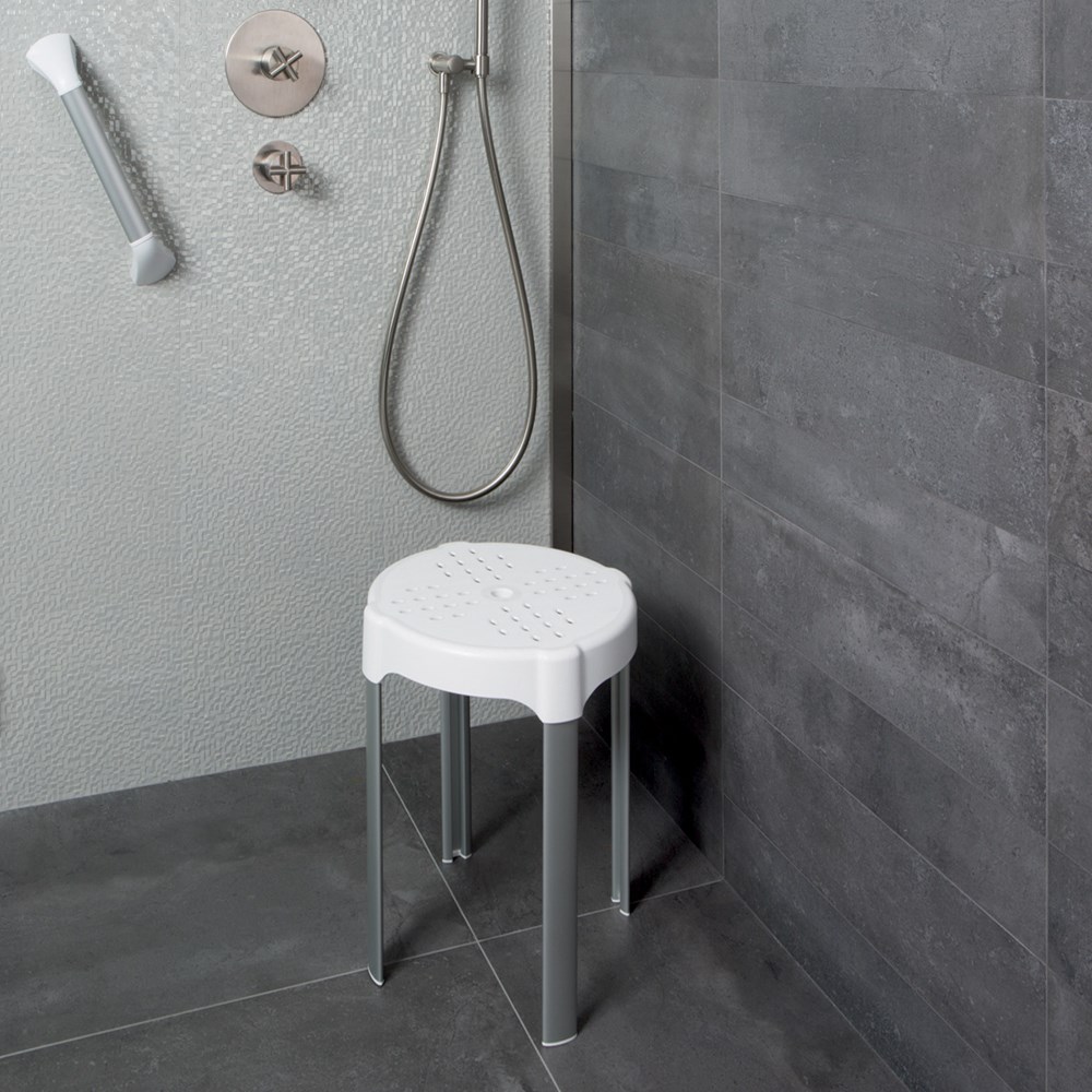 SECUCARE DOUCHE KRUKJE 45CM HOOG 4 POTEN | Klunder Webshop SECUCARE DOUCHE STOEL OPKLAPBAARPOOTJES | Klunder Webshop