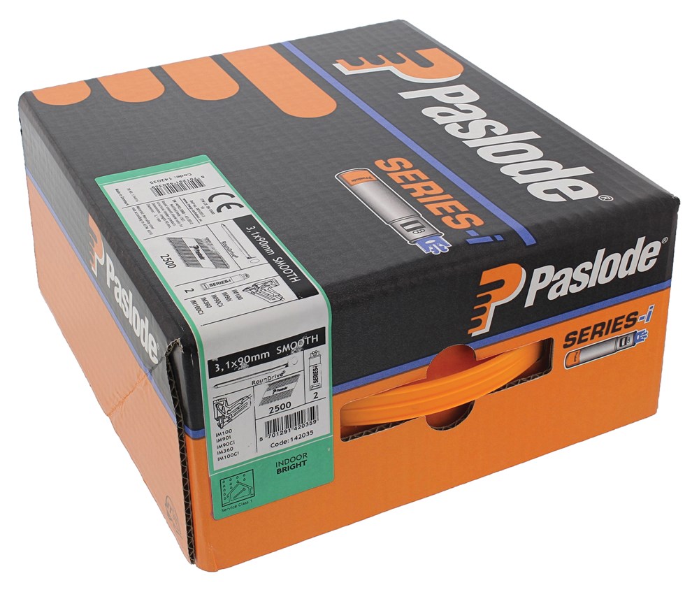 Afbeelding voor binnen bescherming, serviceklasse 1 34° PAPIER GEBONDEN STRIPNAGELS, BLANK