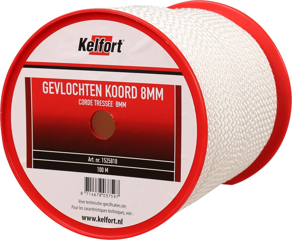 KELFORT Gevlochten koord nylon 8MM 100 MTRX8MM Harkema