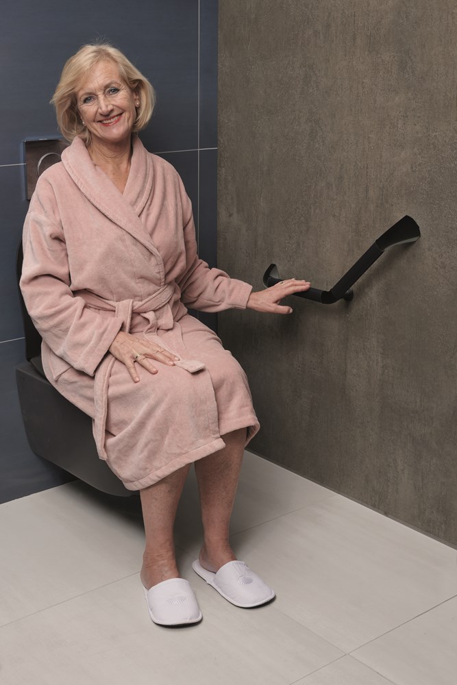 wandbeugel zwart/aluminium secucare-6 wandbeugel zwart/aluminium secucare-6