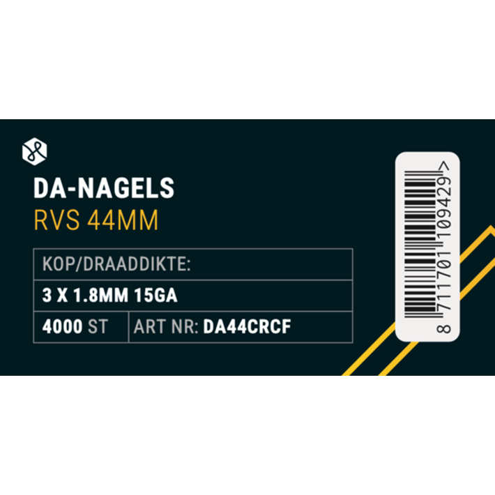 Afbeelding Union nagel DA44 RVS