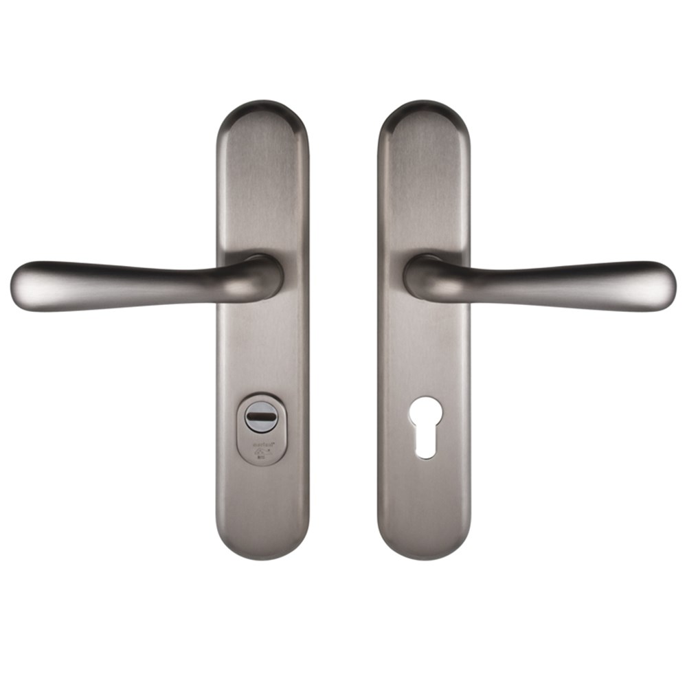 Langschild met kerntrekbeveiliging, messing