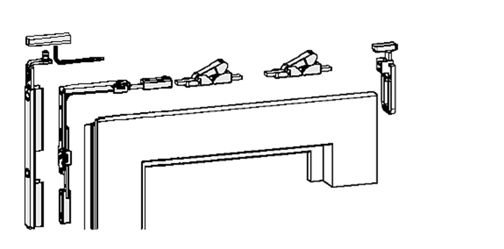 Hefschuifdeurrail toebehoren
