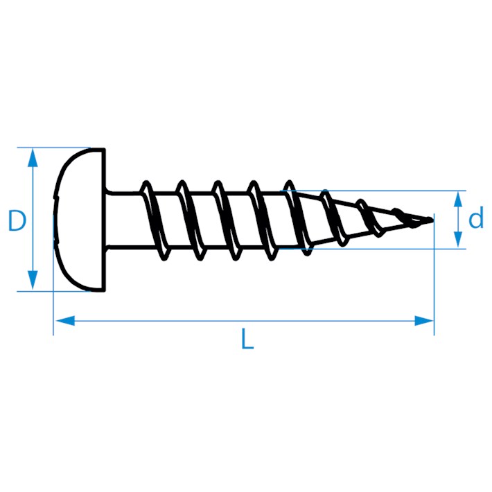 Zelftappende schroeven panhead tekening | Selftapping screws panhead drawing | Blechschrauben Zylinderkopf Zeichnung | Vis autoradeuses tête cylindrique plan