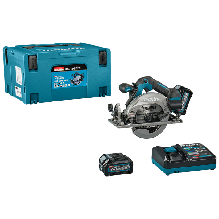 Afbeelding Makita 40 v max cirkelzaag 165 mm HS012GD201