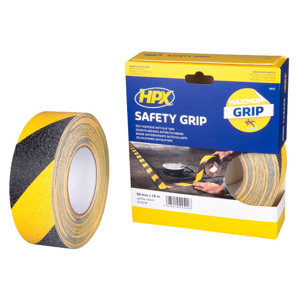 HPX anti-slipband zwart/geel rol 18 meter (2)