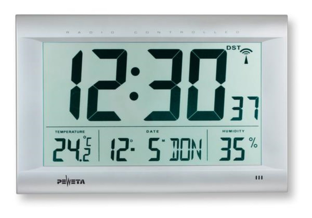 uur, wandklok, digitaal, LCD-display, ja, ja, batterijgebruik, 270 mm, 420 mm, 45 mm, kunststof, mat zilver, 1.5 kg, 1 st i0000022323.jpg