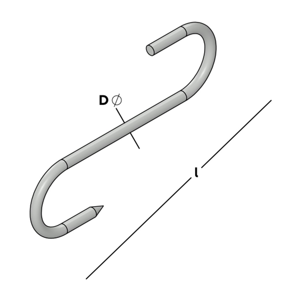 vleeshaak rvs a2-2 vleeshaak rvs a2-2