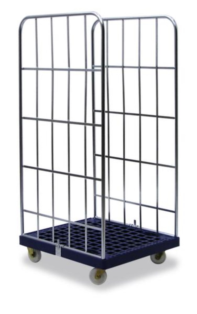rolcontainer, 2 kopwanden (draadrooster), vast, 500 kg, 1640 mm, kunststof, 1450 mm, staal, kunststof, 2 stuks, RAL5010 gentiaanblauw, nee, 1 stuks, recht, rechthoekig, 25 kg i0000048670.jpg