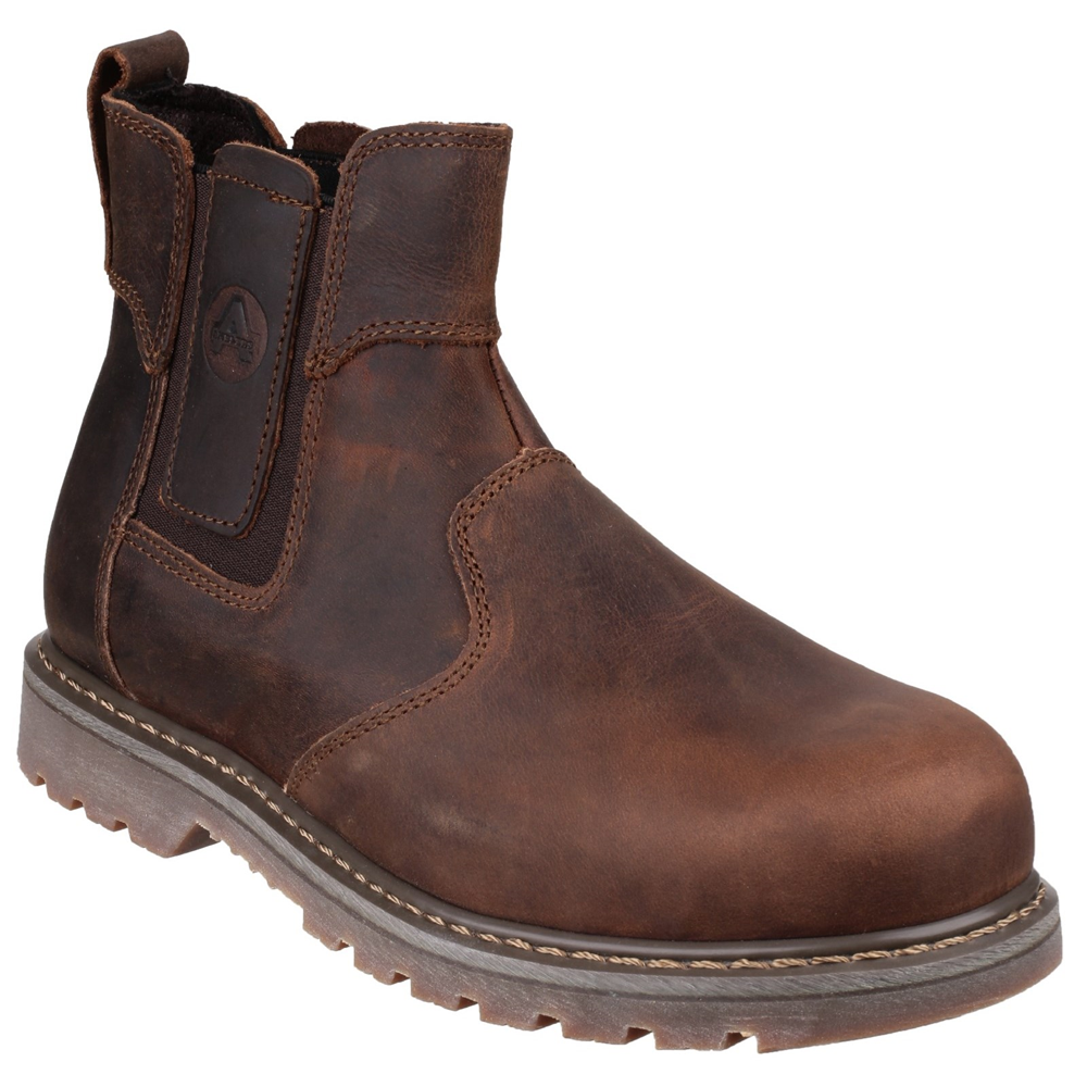 Amblers FS165 Pull-On Safety Dealer Brown