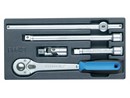 DOPSLEUTELSET GEDORE 1500ES-1993-T 1/2" RATEL + TOEBEHOREN 6626740.tif