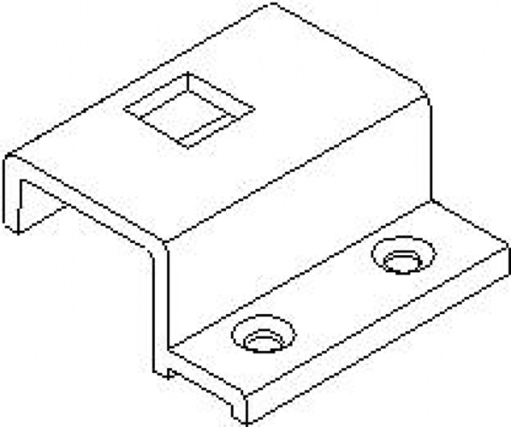 Espagnolet sluitplaat, aluminium