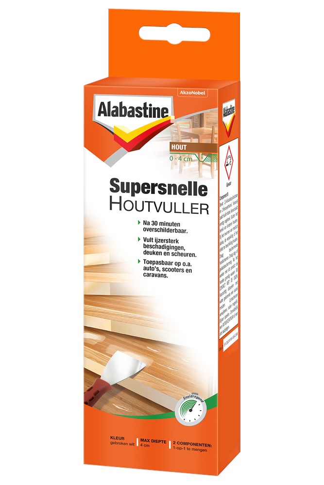 Alabastine supersnelle houtvuller set 150 gram (1)