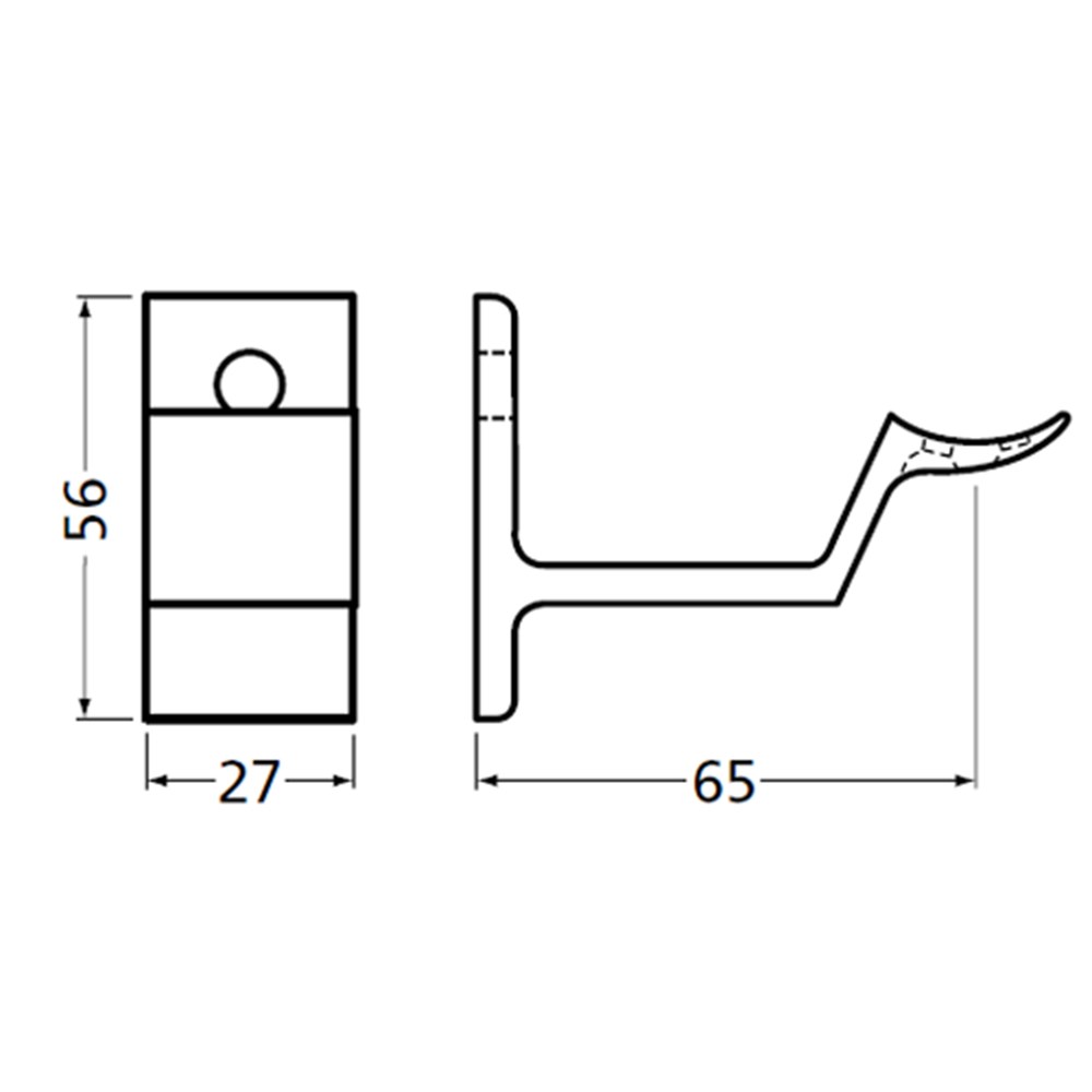 leuninghouder aluminium f1 hermeta-2 leuninghouder aluminium f1 hermeta-2