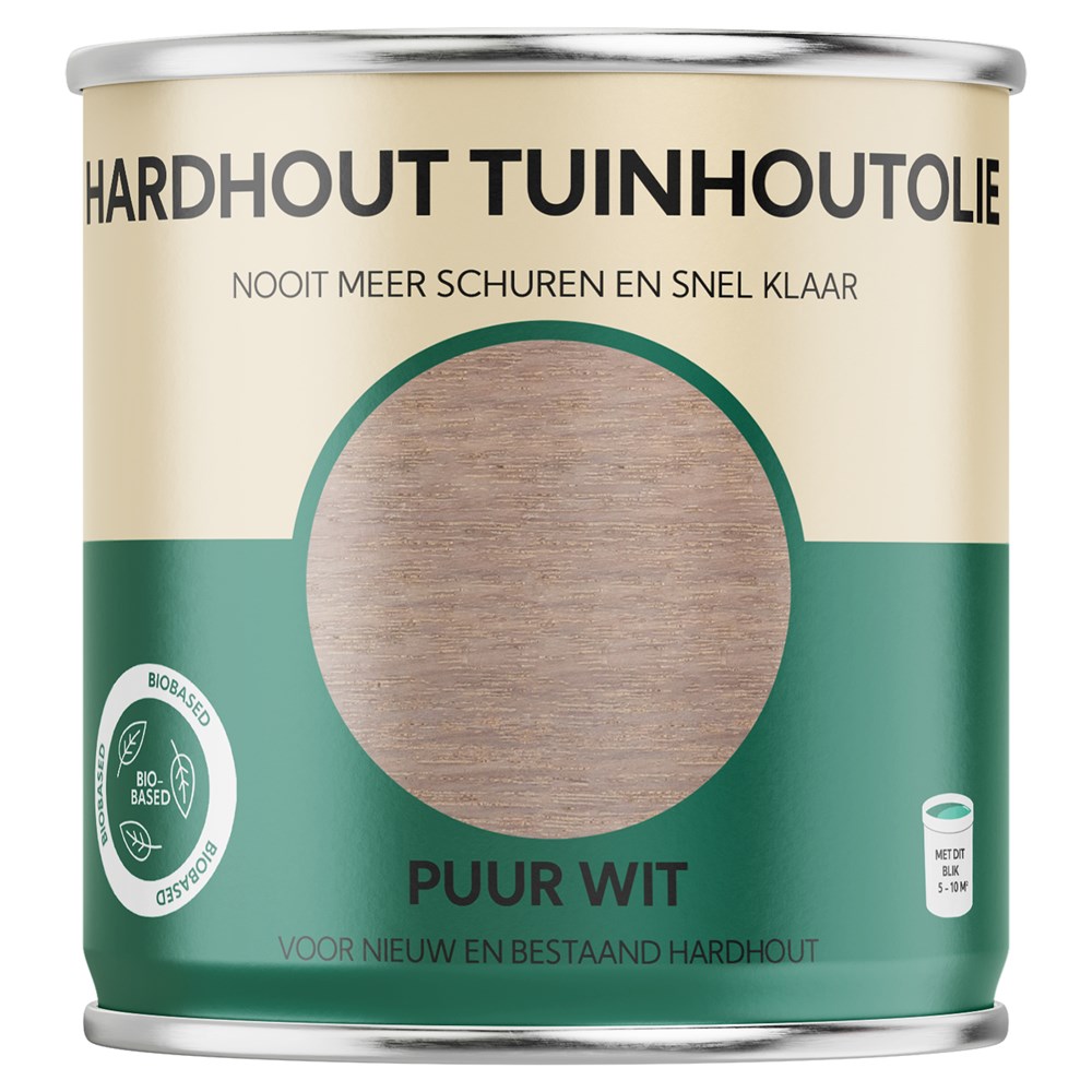 HARDHOUT TUINHOUTOLIE PUUR WIT (1)