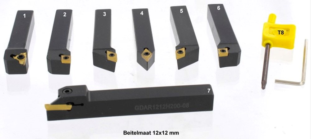Afbeelding voor Draaibeitelset 7-delig 12X12mm wp dbs0712