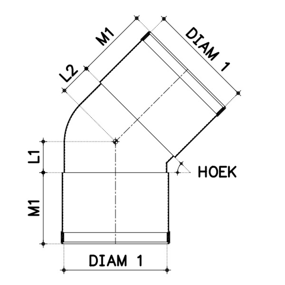 bocht pvc grijs rwa-3 bocht pvc grijs rwa-3