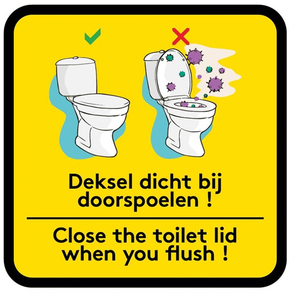 "WC doorspoelen" GEEL/ZWART Keller's IJzerhandel B.V.