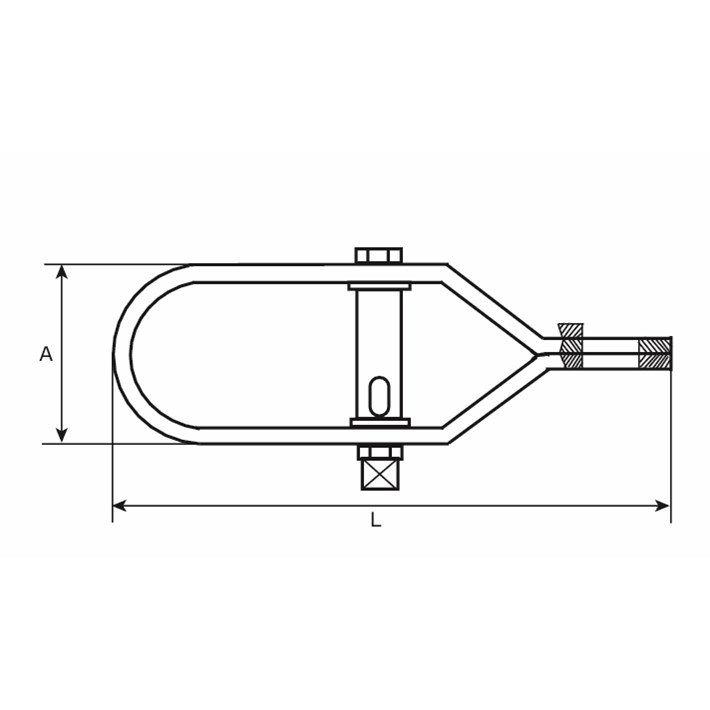 Lijntekening DX draadspanner