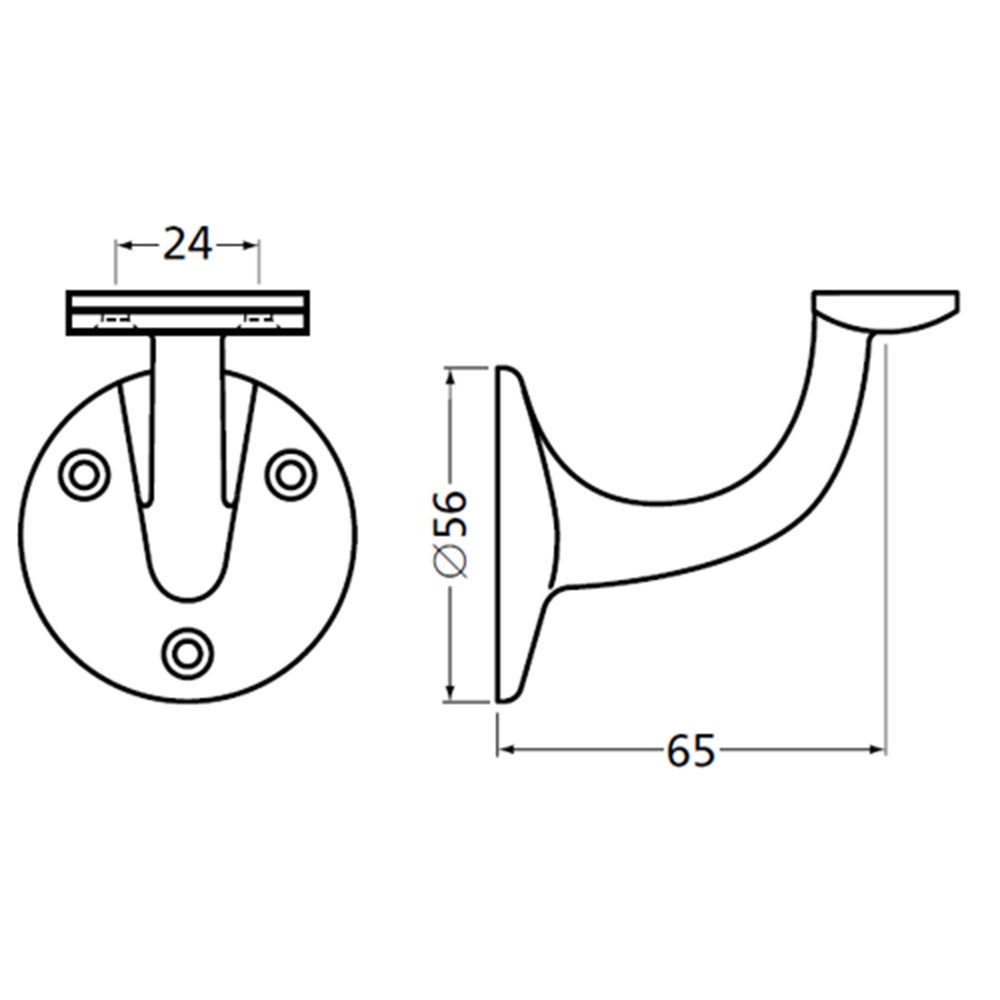 leuninghouder aluminium f1 hermeta-3 leuninghouder aluminium f1 hermeta-3