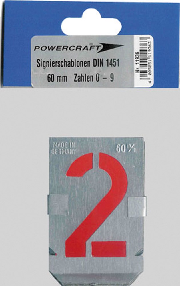 Afbeelding voor Cijfersjablonen 30 mm