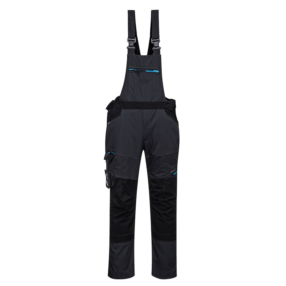Details zu Portwest T704 - WX3 Bib and Brace - Metal Grey Persian Blue Versandhandel günstig