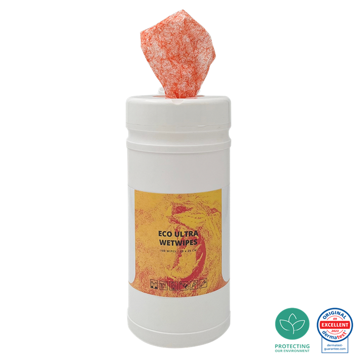 Oranje scrub wetwipes nieuw 2