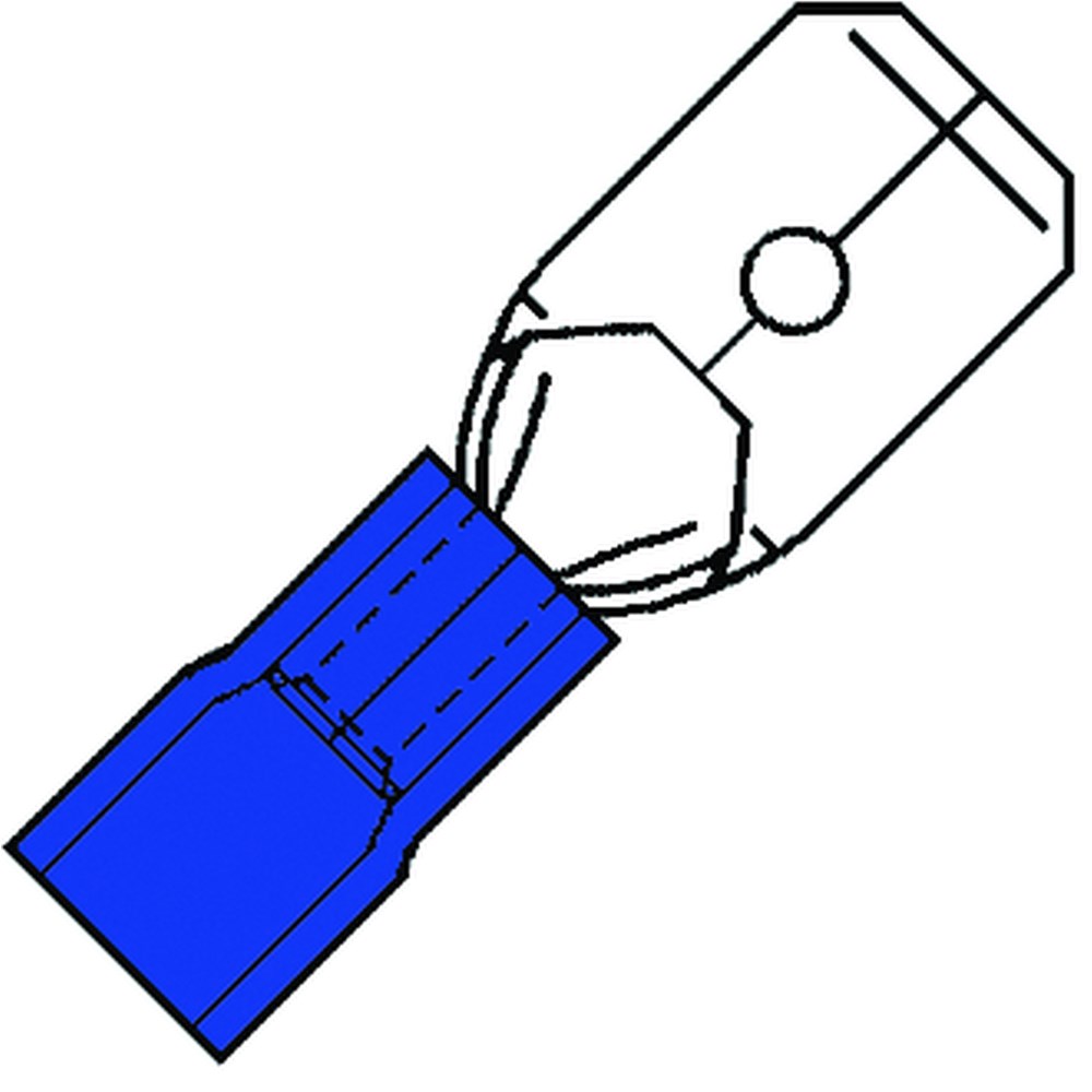 kabelschoen vlaksteker geisoleerd blauw-1