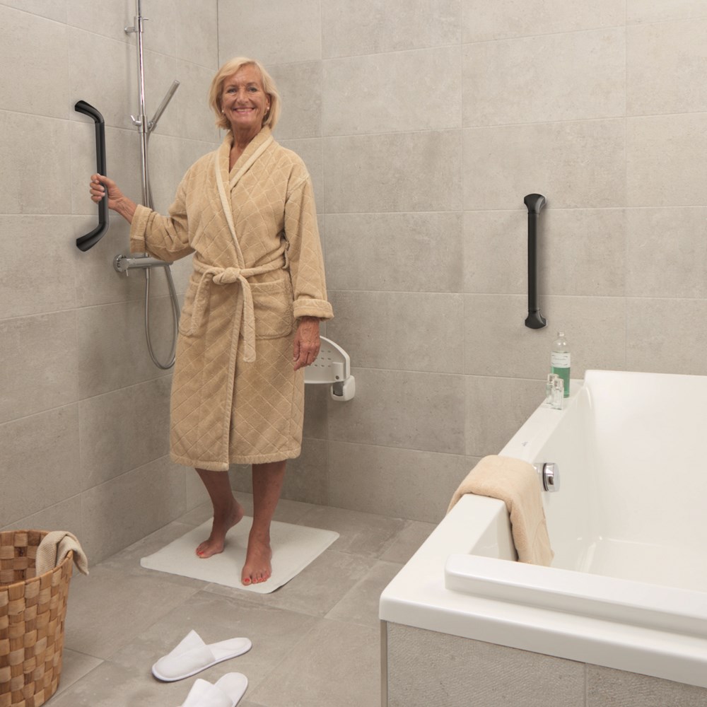 wandbeugel zwart/aluminium secucare-4 wandbeugel zwart/aluminium secucare-4