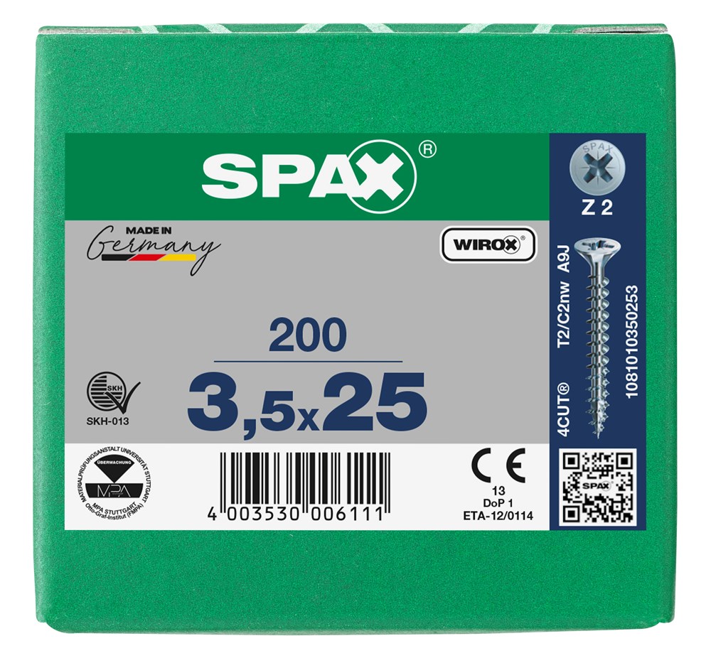 spaanplaatschroef wirox spax-6 spaanplaatschroef wirox spax-6