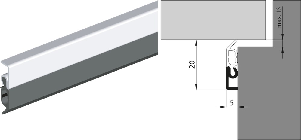tochtprofiel aluminium opbouw ellen-1 tochtprofiel aluminium opbouw ellen-1