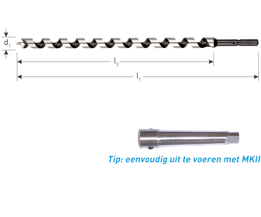 SLANGENBOOR GOLD-LINE, ø6X155/235 AZOBE SLANGENBOOR GOLD-LINE, ø6X155/235 AZOBE