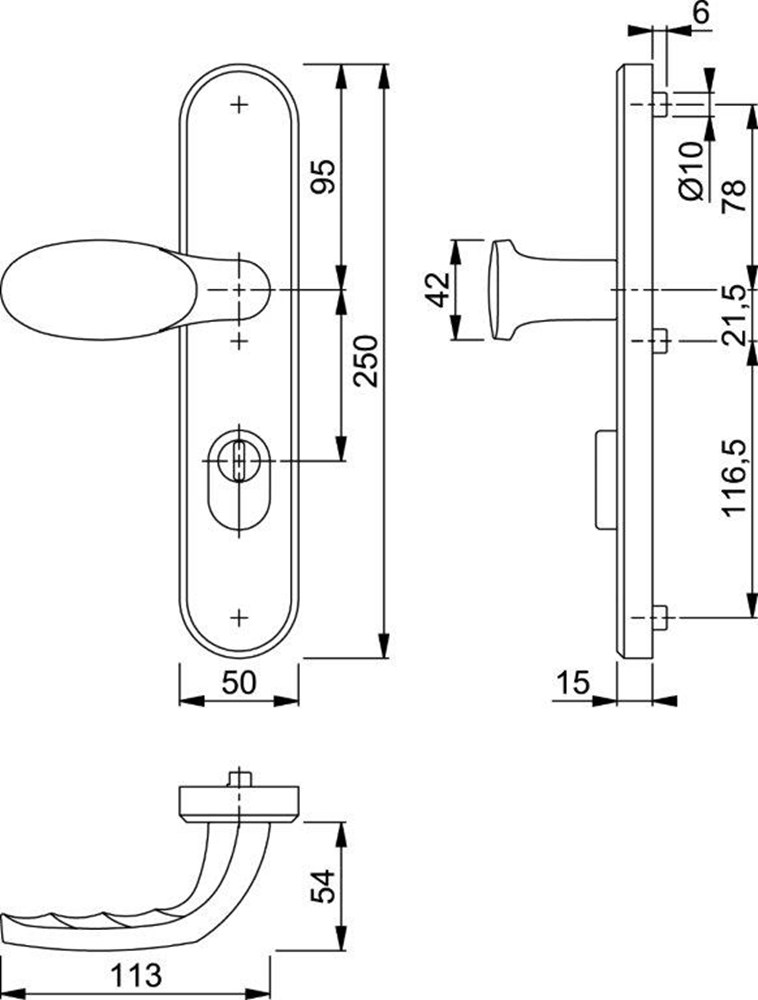 Afbeelding voor Veiligheids knopkruk-halfgarnituur 876G/3236ZA